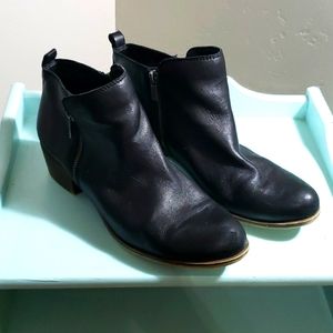 Soft Black Leather Lucky Ankle Boots